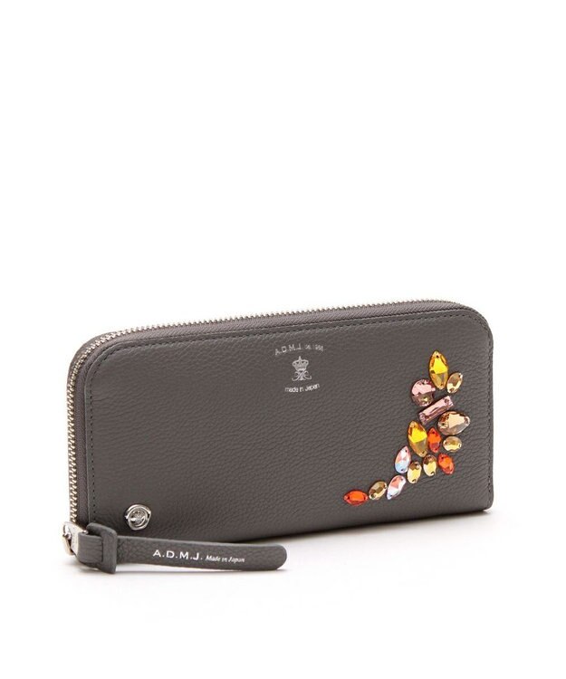 A.D.M.J. 【牛革】モーツァルト クリスタルソーイング ラウンドウォレット CMT