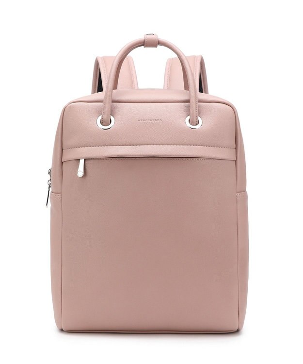 style code 【MERCURYDUO/マーキュリーデュオ】メタルアイレット　2WAY ラージリュック　推し活大容量バッグ スモーキーピンク