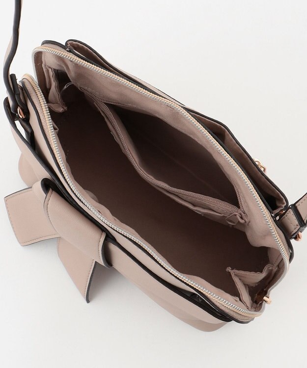 LA BAGAGERIE 【maison vert】【多収納】リボンショルダー ベージュ
