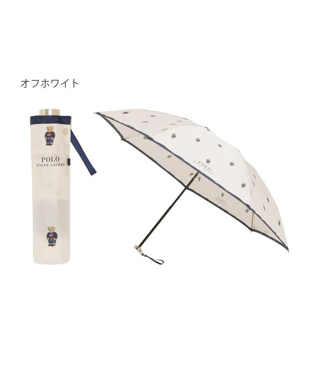 MOONBAT POLO RALPH LAUREN （ポロ ラルフローレン）折りたたみ傘 FLAG BEAR ポロベア ドット 大きめ55cm