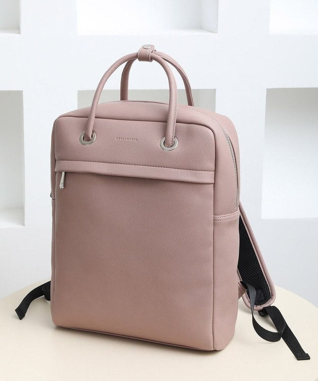 style code 【MERCURYDUO/マーキュリーデュオ】メタルアイレット　2WAY ラージリュック　推し活大容量バッグ スモーキーピンク