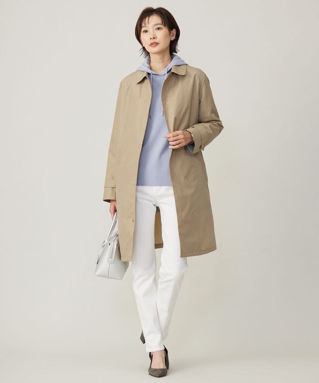 J.PRESS LADIES S 【洗える】BASIC STRETCH DENIM スキニー パンツ ホワイト系