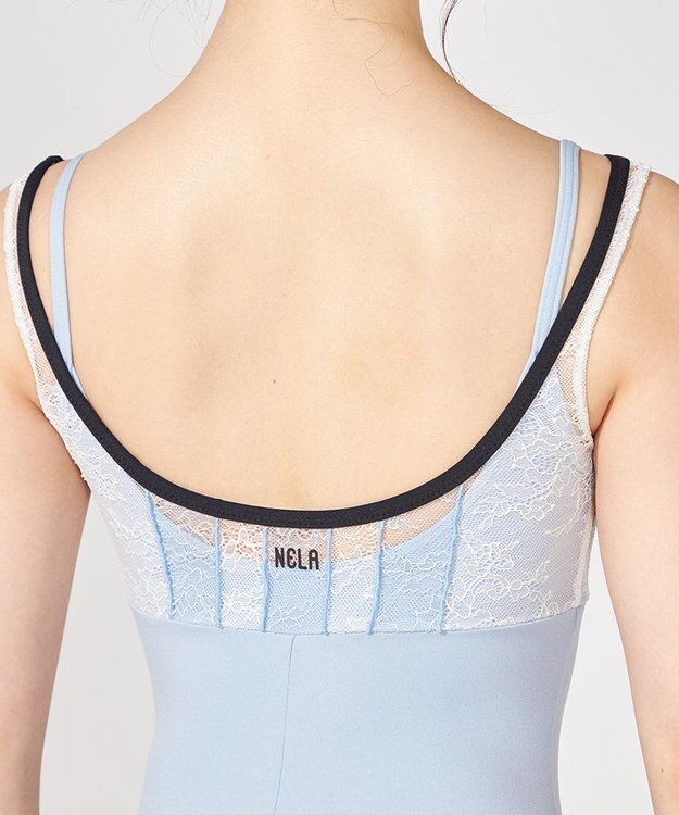 Chacott 【Nela ライン】ノースリーブレオタード サックスブルー