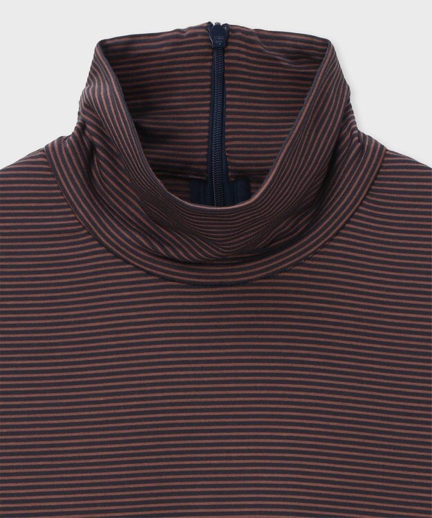 Paul Smith カラースリーブ ハイネック ボーダー カットソー コーラル