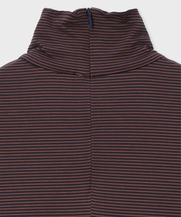 Paul Smith カラースリーブ ハイネック ボーダー カットソー コーラル