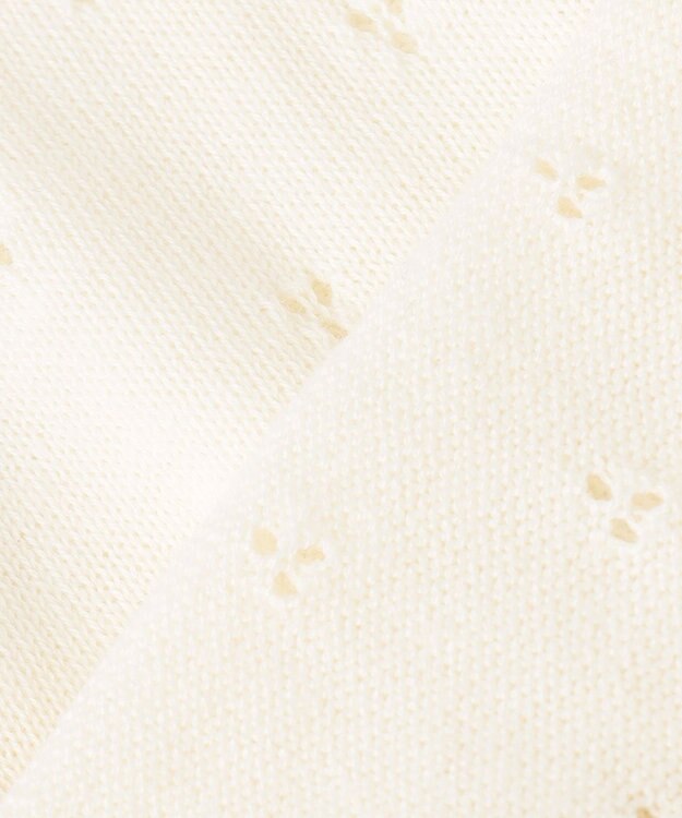 ANY KIDS アイレット ニット カーディガン オフホワイト