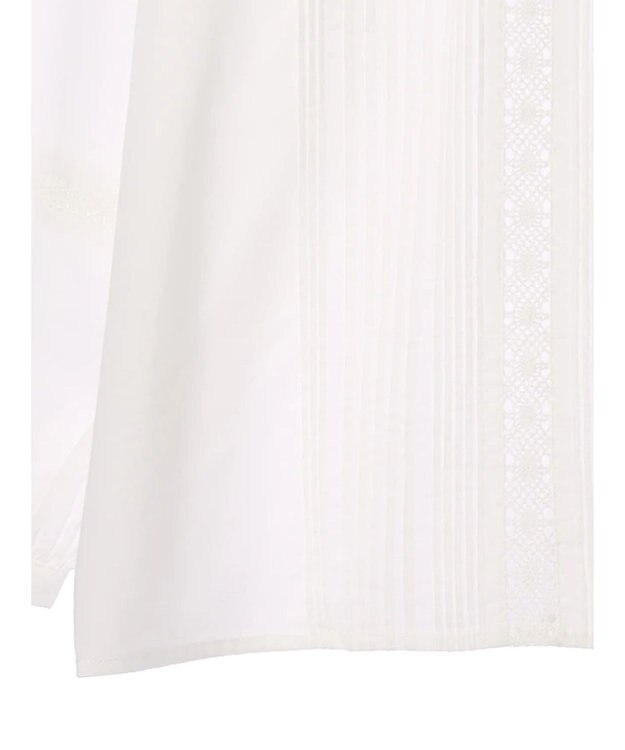 earth music&ecology ピンタックレースブラウス Off White