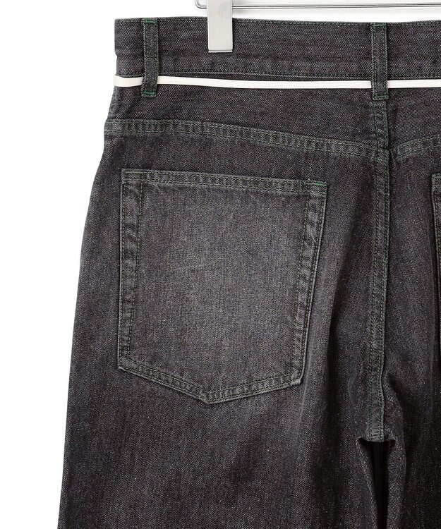 J.PRESS YORK STREET 【UNISEX】ウォッシュドワイド デニムパンツ ブラック系