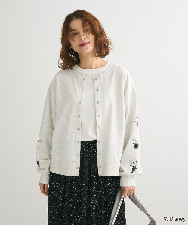 Green Parks ナイトメア／２ｗａｙ　ラインストーンカーディガンⅡ Oatmeal