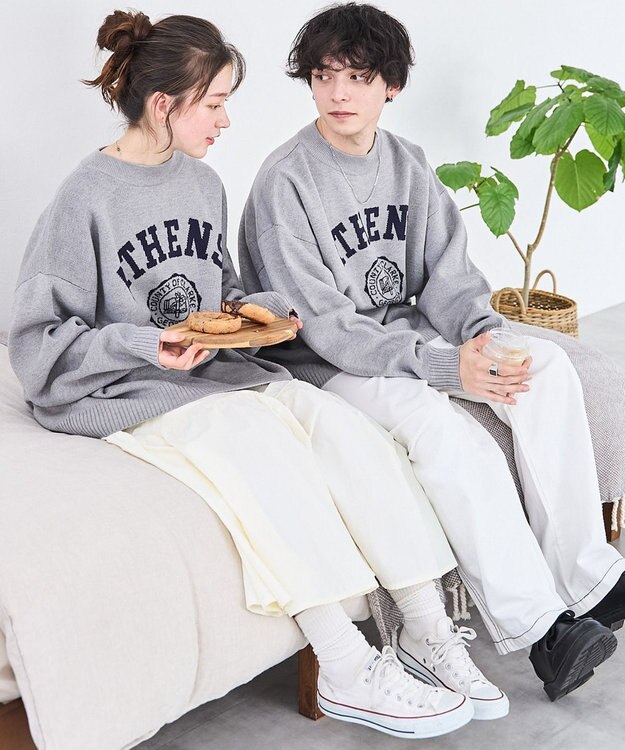 WEGO オーバーフィットジャガードプルオーバー 柄1