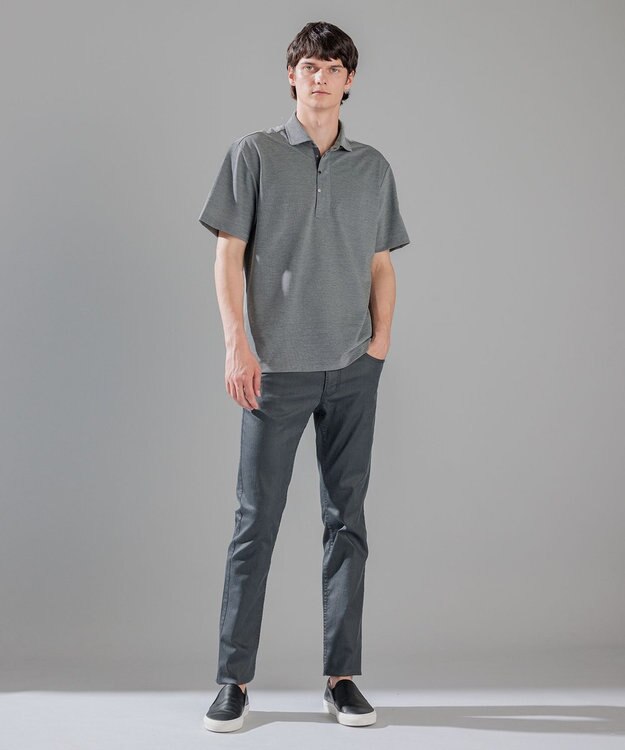 JOSEPH HOMME 【接触冷感】アイスコットンカノコ　ポロ ライトグレー系