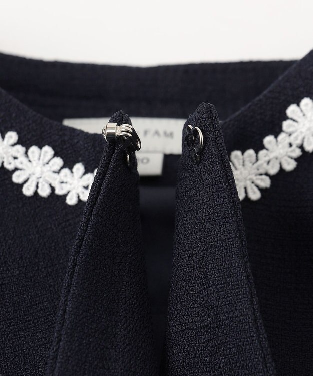 ANY KIDS 【2点セット】ジャケット＋裾刺繍ワンピース グレー