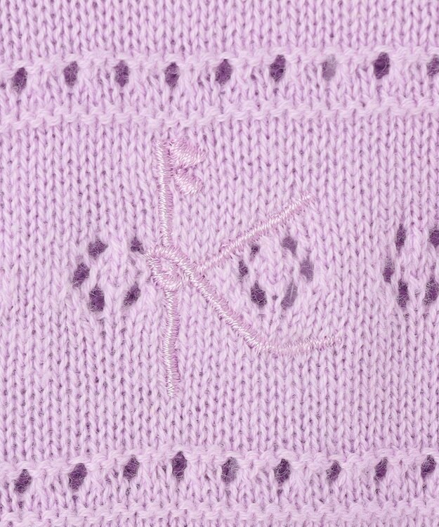 組曲 KIDS 【110-140㎝】フラワーアイレット カーディガン ラベンダー系