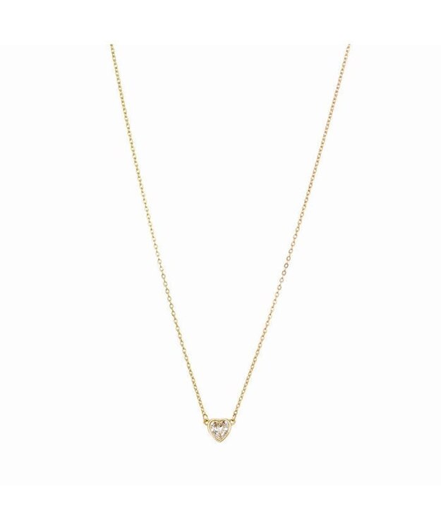 blancotokyo 【金属アレルギー対応】ジルコニアハートネックレス DEAREST ゴールド
