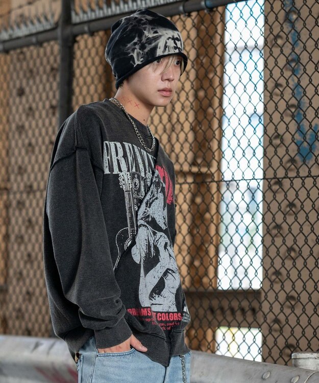 WEGO 【ユニセックス着用ITEM】ヴィンテージグラフィックドッキングプルオーバー 柄2