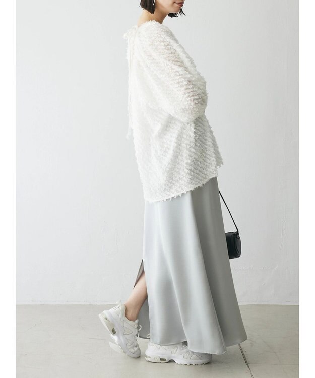 Green Parks AnriettMusee カットジャガードタックブラウス Ivory