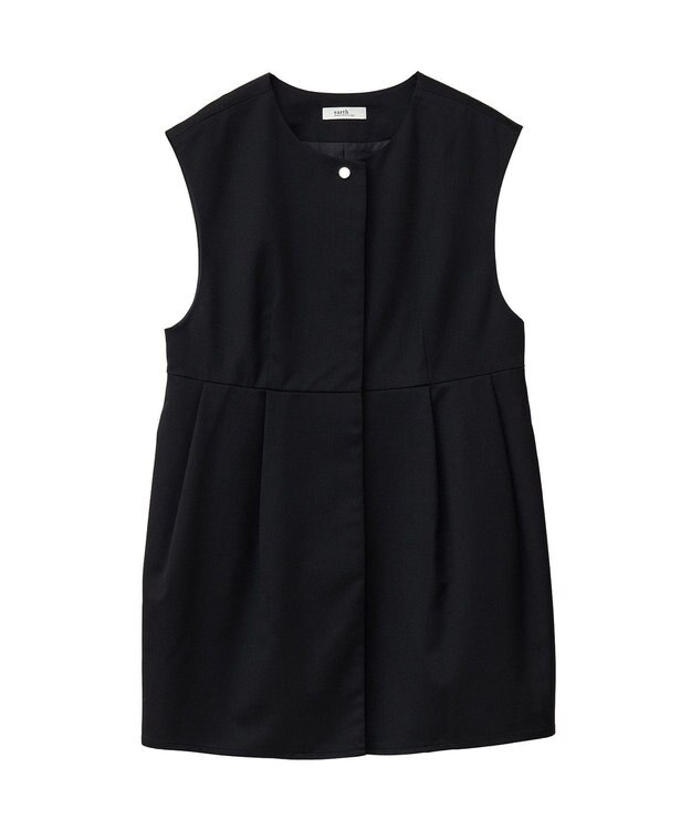 earth music&ecology ペプラムタックジレ Black