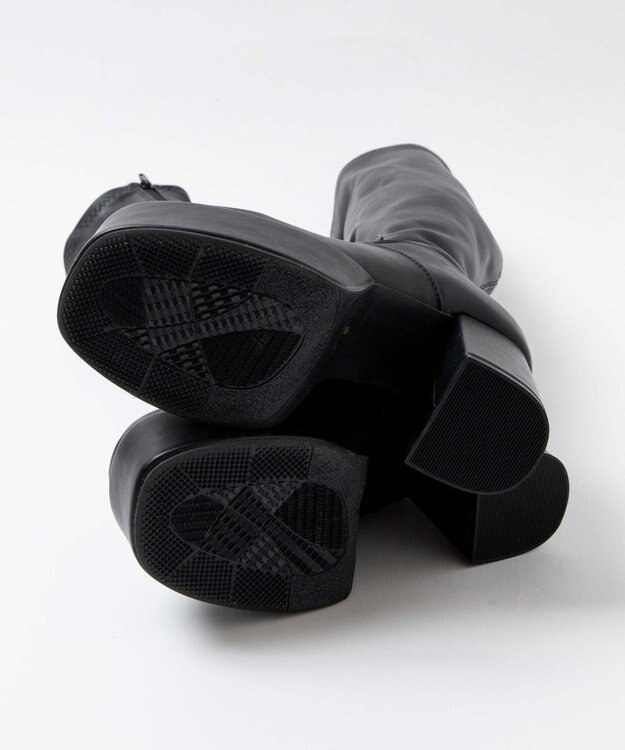 WEGO ストーム付きヒールロングブーツ ブラック