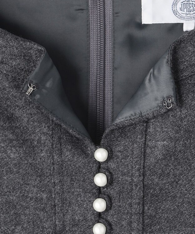 J.PRESS LADIES S アクアレジェンドウールジャージー ワンピース ライトグレー系