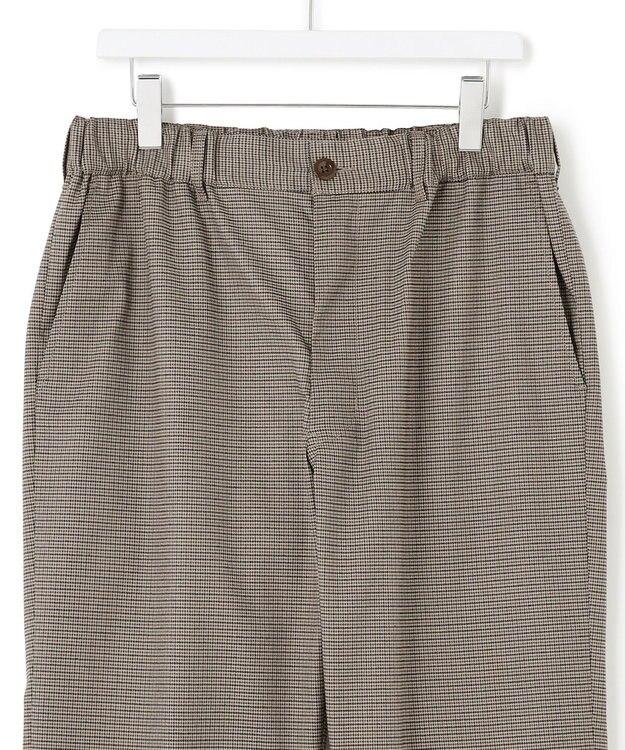 J.PRESS YORK STREET 【UNISEX】クラシックチェック ワイドバギーパンツ キャメル系3