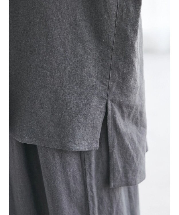 CRAFT STANDARD BOUTIQUE 【キナリノ別注】リネンレーヨンWポケットシャツ Charcoal Gray