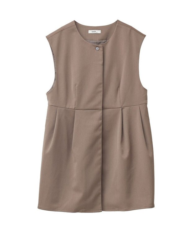 earth music&ecology ペプラムタックジレ Mocha