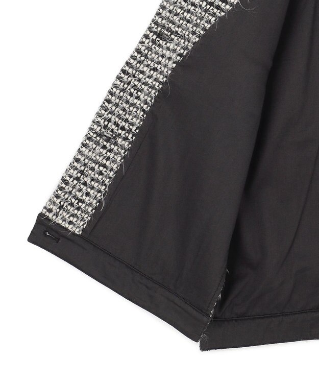 ICB フェザーツイード ベスト オフホワイト×ブラック系