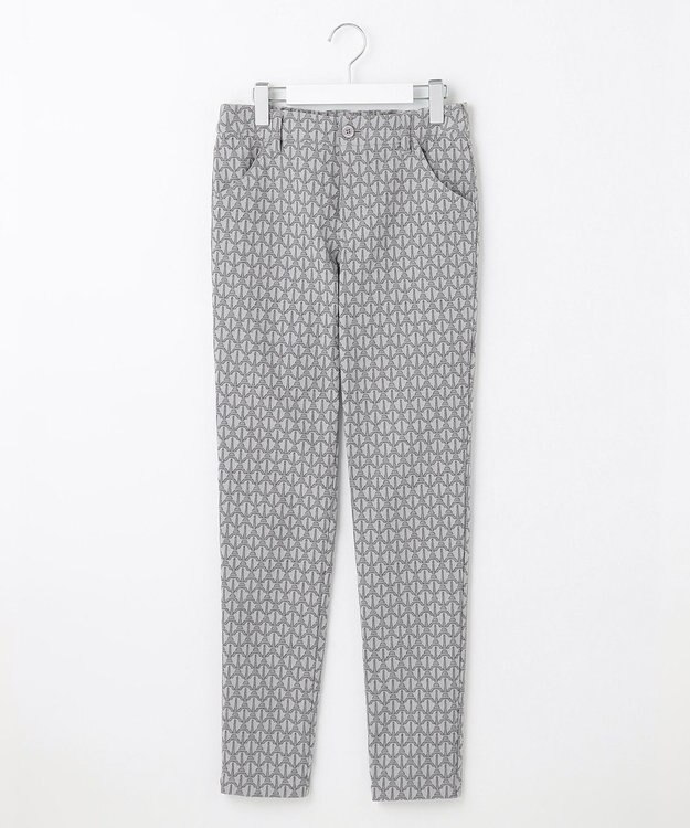 23区GOLF 【WOMEN】【ストレッチ】エッフェル柄ジャガード パンツ ライトグレー系5