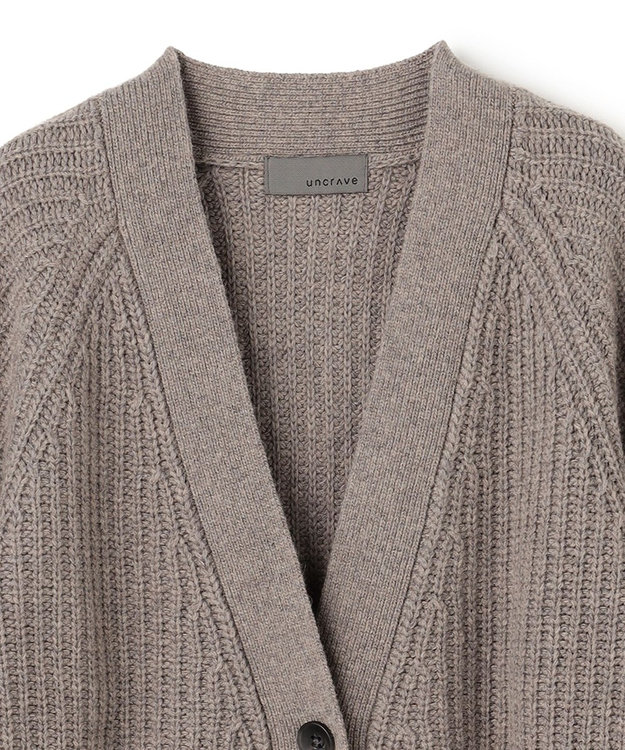 uncrave チャンキーニット カーディガン カーキグレー