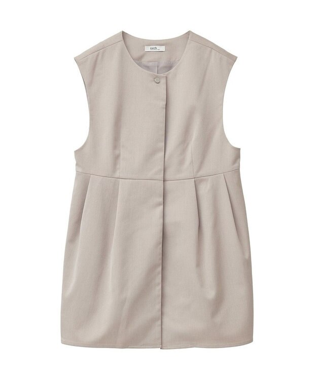earth music&ecology ペプラムタックジレ Beige