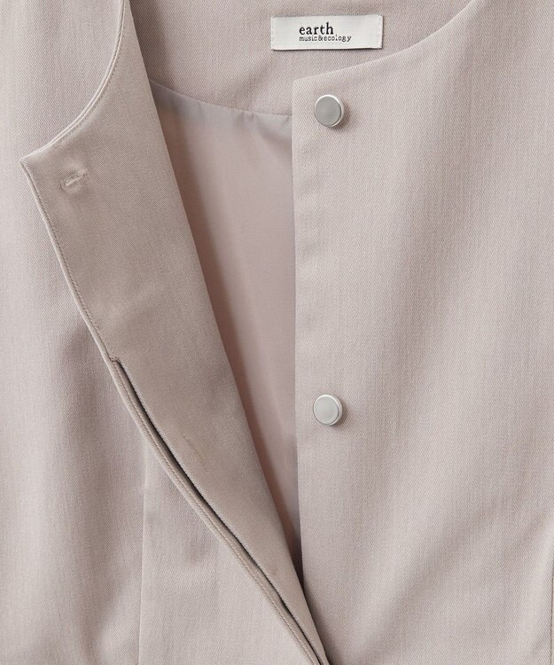 earth music&ecology ペプラムタックジレ Beige