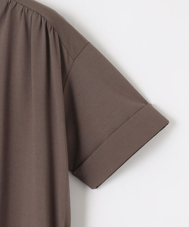 自由区 L 【WEB限定・洗える】ディフォームピケ ワンピース ブラウン系