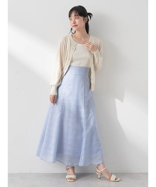 earth music&ecology シアークルーカーディガン Ivory