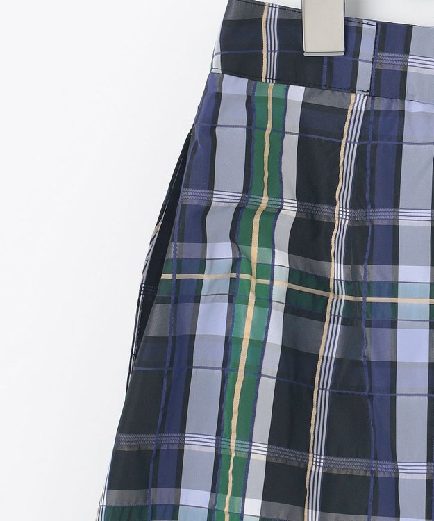 J.PRESS LADIES 【洗える】ECO DOBBY チェック スカート ネイビー系3