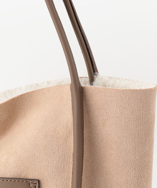 united bamboo フェイクボアリバーシブルトート ベージュ系