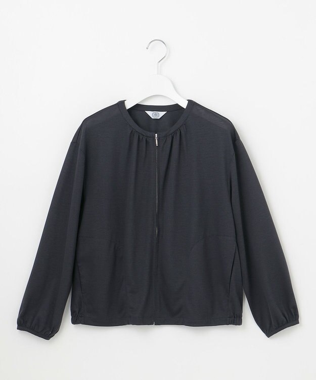 J.PRESS LADIES 【接触冷感・洗える】シアー ブルゾン ネイビー系