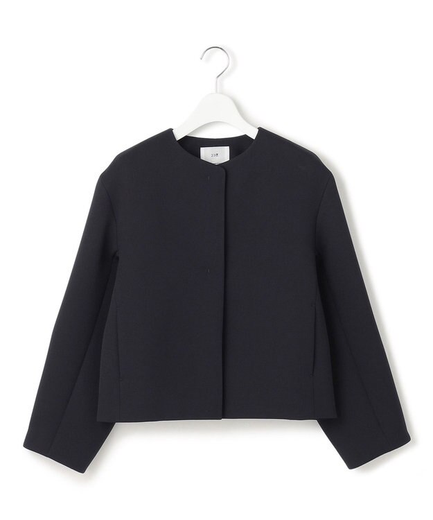 23区 S 【VERYコラボ】ストレッチトリプルクロス ノーカラージャケット ネイビー系