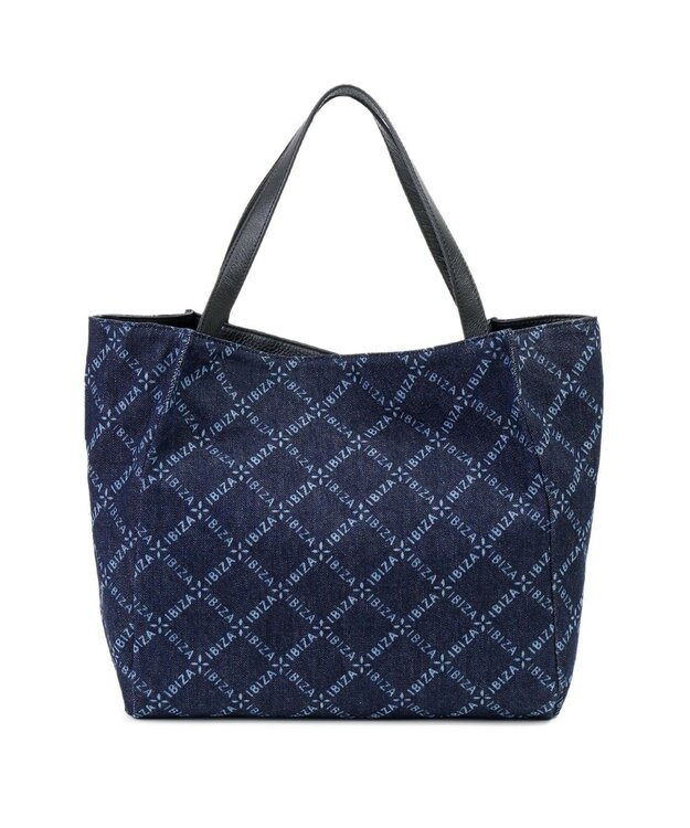 IBIZA バケーロ　ロゴデニム　ハンドバッグ 紺