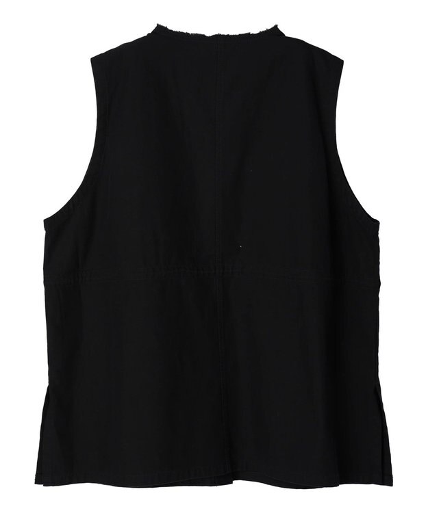 Green Parks ・ＳＵＧＡＲ　ＳＰＯＯＮ　ノーカラーミリタリーベスト Black