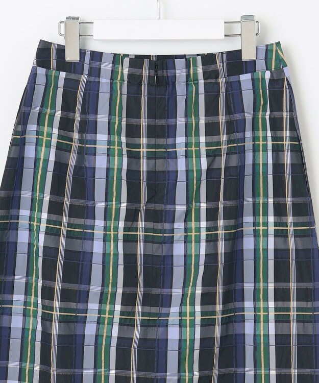 J.PRESS LADIES 【洗える】ECO DOBBY チェック スカート ネイビー系3