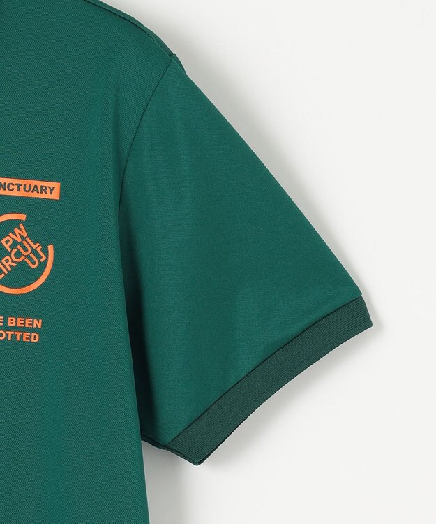 PW CIRCULUS 【MEN】【ストレッチ / UVケア】ガゼット カノコ ポロシャツ グリーン系