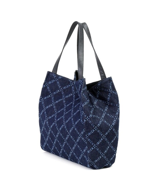 IBIZA バケーロ　ロゴデニム　ハンドバッグ 紺