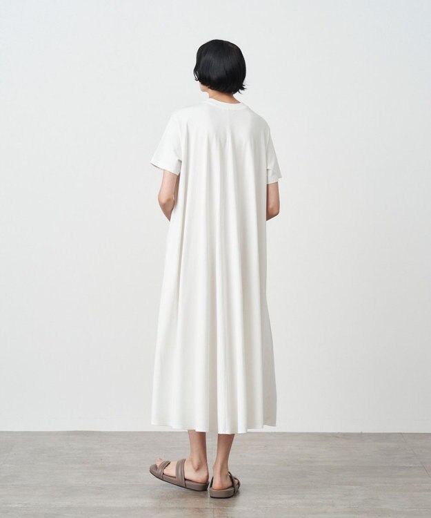 ATON 48/2 NATURAL DYE COTTON | フレアドレス WHITE