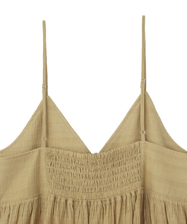 Green Parks シャーリングティアードキャミワンピース Beige