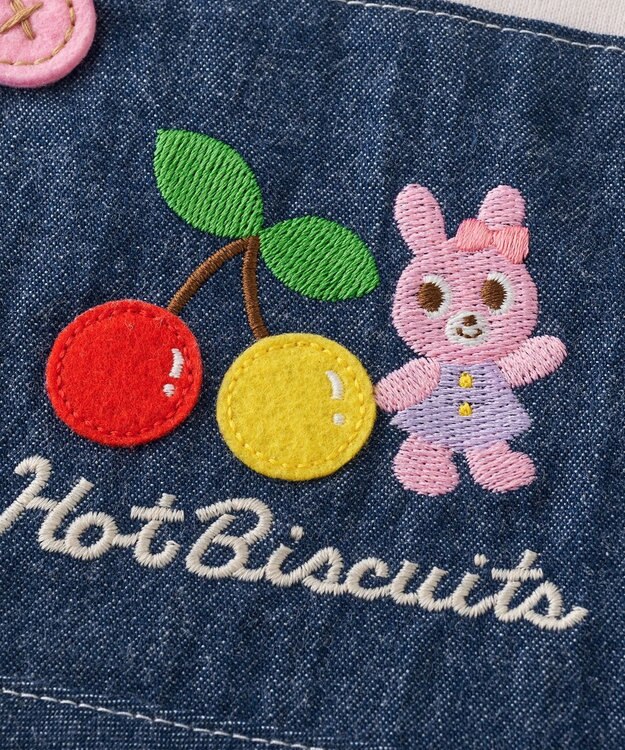MIKI HOUSE HOT BISCUITS オーバーオール風 スタイ＆ブルマ ギフトセット【クリアケース付き】 ピンク