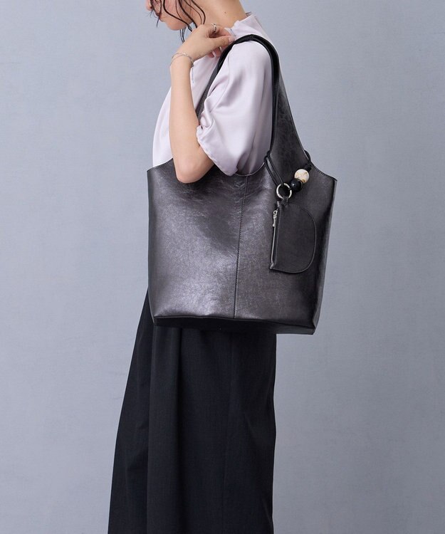 MioFIRANO STONE A001 トートバッグ マルチケース付き A4サイズ対応 BLACK