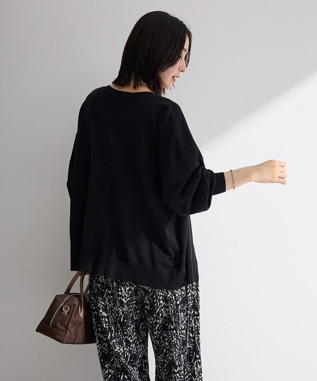 Green Parks ＶネックＺＩＰカーディガン Black