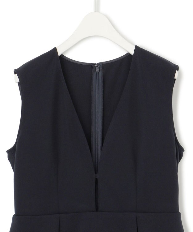 ICB 【洗える】ミリオーネダンボールニット  ジャンパースカートワンピース ネイビー系