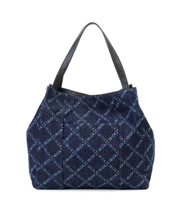 IBIZA バケーロ　ロゴデニム　ハンドバッグ 紺
