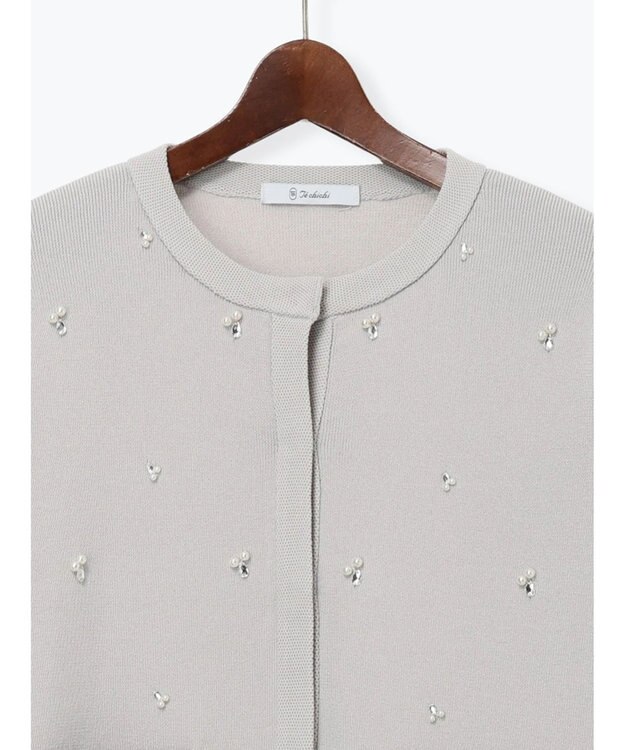 Te chichi パールビジューニットライトジャケット《2026 spring catalog item》 Ｓグレー